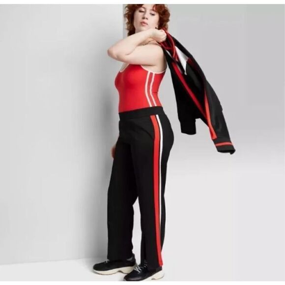 NWT Womens Wild Fable High-Rise Zippered Leg Track Pants - Sz S - Picture 1 of 4